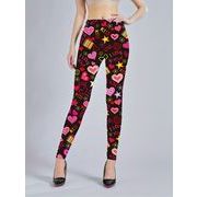 2026春秋新作 ボトムス 女 レディース プリント スキニー レギンス 九分丈パンツ