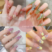 大人気 デザインチップ ネイルチップ つけ爪 貼るだけ ネイルシール ネイルジェル ショート ロングネイル