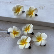 ★人気商品！★プルメリアのヘアピン プチサイズ 10個セット！ ホワイト