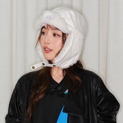 もこもこパイロットハット　イヤーマフニット帽　韓国ファッション