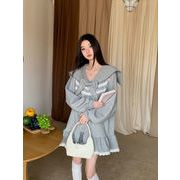 今季マストバイ   気質   おしゃれ   レトロ  リボン   ハーフスカート  ワンピース