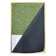 二巾一越織両面染 鮫/小桜 紺/利休