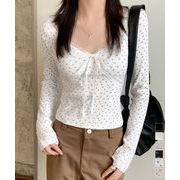 【日本倉庫即納】 カップ付きトップス レディース Vネック