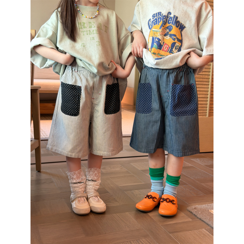子供服　90~150cm　キッズパンツ　五分丈    韓国キッズ服