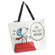 スヌーピー BIG トートバッグ ファスナー付き ver.2 ブラック【小ロット販売】