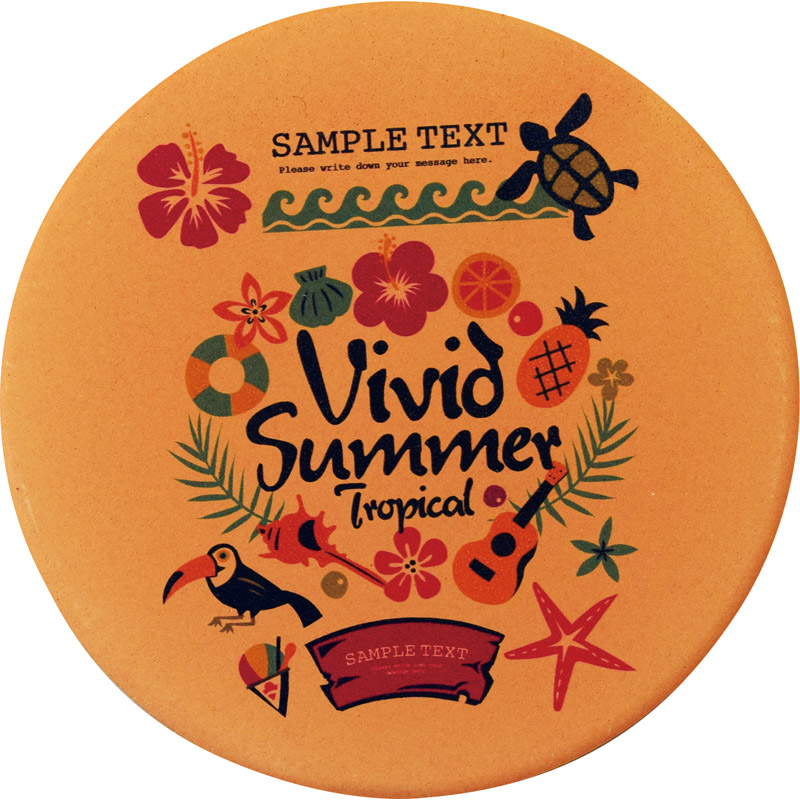 珪藻土コースター丸 茶 241110