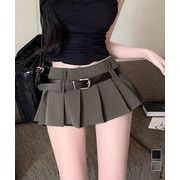【日本倉庫即納】 超ミニスカートベルト付きプリーツスカート