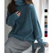 【日本倉庫即納】 タートルネックニット レディース 秋冬服