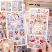 【SNSで大人気&新発売】ぷくぷくシール 立体シール ボンボンドロップ スマホホルダー付きシール