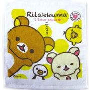 ハンドタオル Rilakkuma リラックマ I LOVE リラックマ柄 イエロー【小ロット販売】