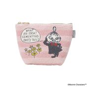 【コスメポーチ】ムーミン MOOMIN サガラ刺繍台形ポーチ リトルミイ ピンク