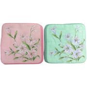 20cmシャーリング地プリントタオルハンカチ_【ゆり】日本製