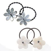 シェルフラワーのヘアゴム