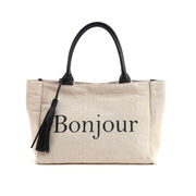 2026新作 【COOCO】世界のあいさつロゴプリント トートバッグ A4収納可能