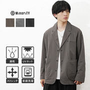 【春の新作】2WAYストレッチポリサッカーオーバーサイズ3Bジャケット/MinoriTY