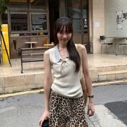 今季マストバイ  デザイン  おしゃれ   レトロ  ニット  ポロ衿   トップス