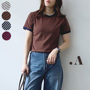 【2026新作】ボーダー配色Tシャツ