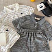 新作キッズTシャツ 子供服 ポロシャツ パンツ 2点セット ズボン韓国風LF