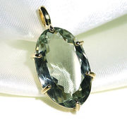 宝石質 グリーンアメジスト プライオライト ペンダント Greened Amethyst