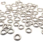 【31.ステンレス製丸カンシルバー100個売り】サイズ3種類 SUS304 ハンドメイド 国内発送