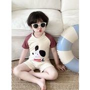 2026夏 男の子水着 オールインワン UV対策 速乾 カートゥーン柄 温泉 ビーチ キッズ水着
