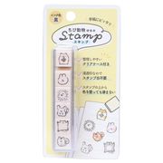 【ハンコ】6連スタンプ ちび動物好きのスタンプ