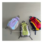 子供用 キッズ アウトドア 登山リュック 軽量  カラー切り替えダブルショルダーバッグ