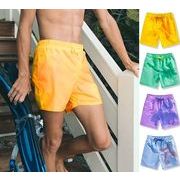 メンズ 速乾プリント 水で色が変わるビーチパンツ 普段使い 4色