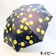 【晴雨兼用】【長傘】大判サイズ全天候対応晴雨兼用ジャンプ傘・マリーゴールドと文鳥柄