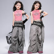 女の子 ジャズダンス 発表会 キッズ ストリート系 お洒落 韓国系 演出服 セットアップ