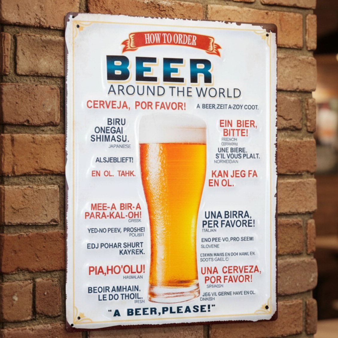アメリカンクラシック  エンボスティンプレート How to Order BEER★