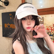 レディース UVカットつば広サンバイザー 日よけ 紫外線対策 夏 普段使い 5色