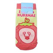 【靴下】こびとづかん キッズソックス イチゴクレナイ RD/IV