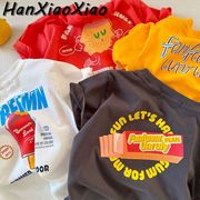 2026新作 夏 キッズ 男女兼用 半袖Tシャツ アルファベット カートゥーンプリント