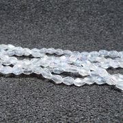 ガラスビーズ 連売り 約6mm×4mm クリスタルガラス しずく ドロップ 虹 《SION 天然石 パワーストーン》