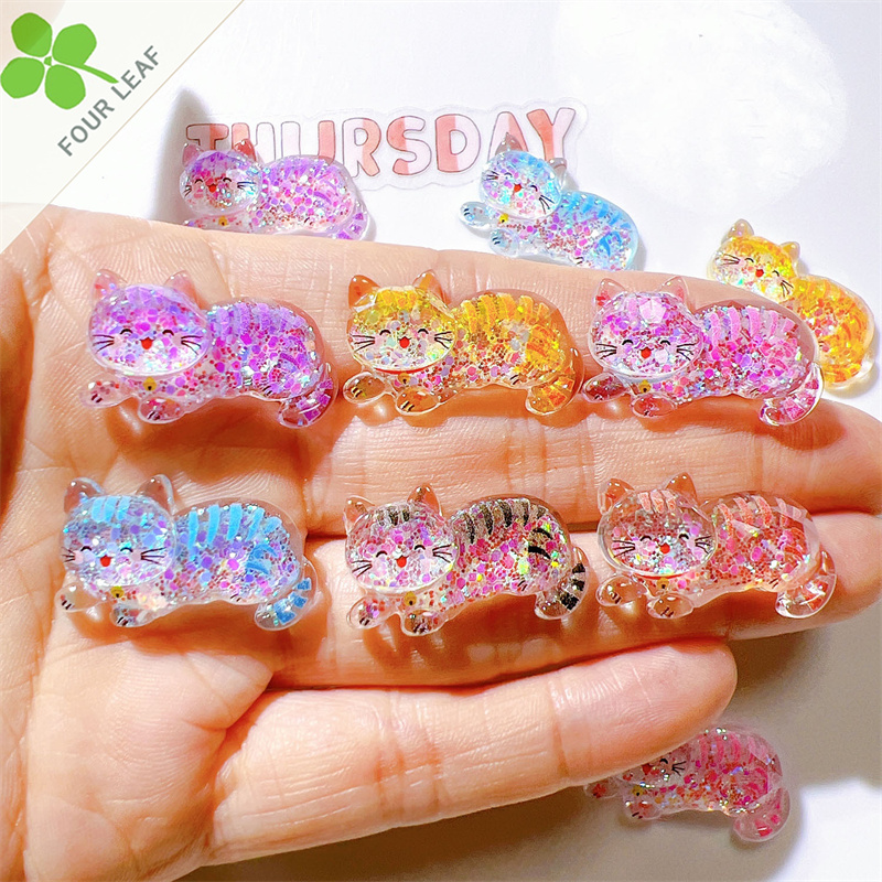 猫 アクセサリーパーツ デコパーツ 髪飾り ペンダント ハンドメイド スマホケース美容 可愛い