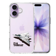 iPhone17 側面ソフト 背面ハード ハイブリッド クリア ケース 米軍 F-14 トムキャット