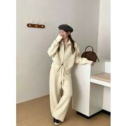 今季マストバイ リラックス感 ハイネックダブルジップニットセットアップ