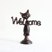 【直送可】ウェルカムオーナメント ガーデンオーナメント　猫B
