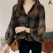 シャツ レディース ファッション 長袖 ゆったり YEA1734