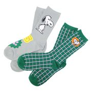 【靴下】スヌーピー 2P靴下 GRxLGY ピーナッツ