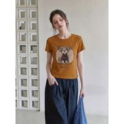 ドッグプリント 半袖Tシャツ