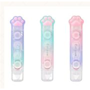 2026新品  2WAY ドットライナー＆修正テープ 肉球デザイン かわいい文房具 学生勉強・手帳用雑貨