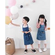 子供ベビーベーキングエプロン   子供コットンリネンエプロン 防汚   前掛け キッズ