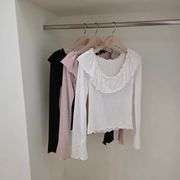 2026春秋新作 レディース 女 長袖 無地 Tシャツ トップス インナー