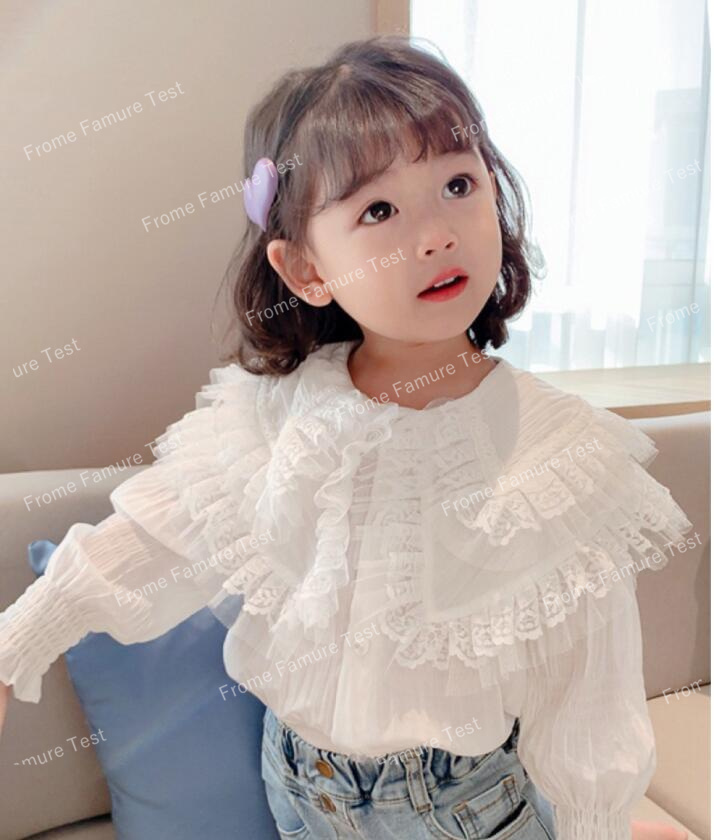 春秋新作 女の子 韓国風シャツ  子供服 ファッションシャツ キッズ服 ★80-130
