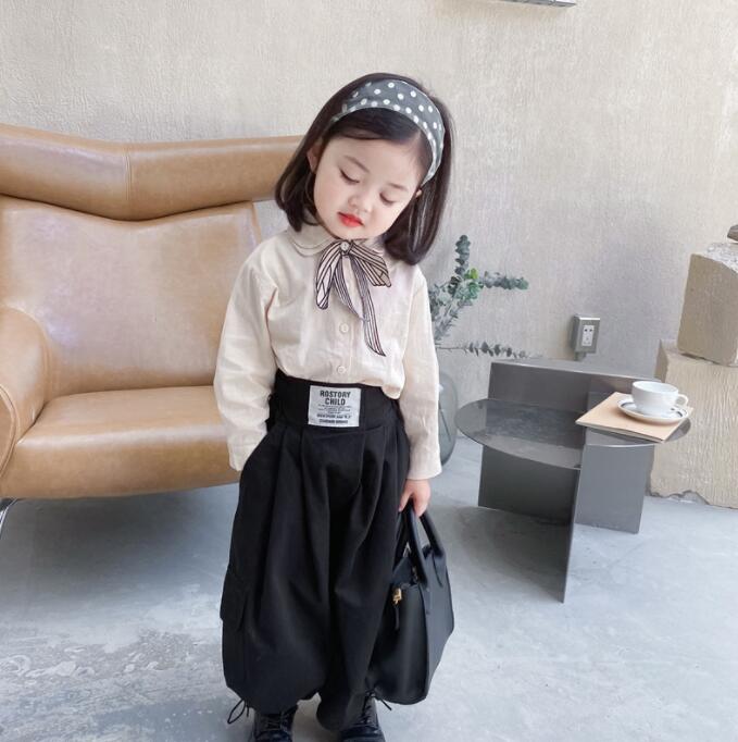 春秋新作 女の子 韓国風シャツ  子供服 ファッションシャツ キッズ服 ★80-130