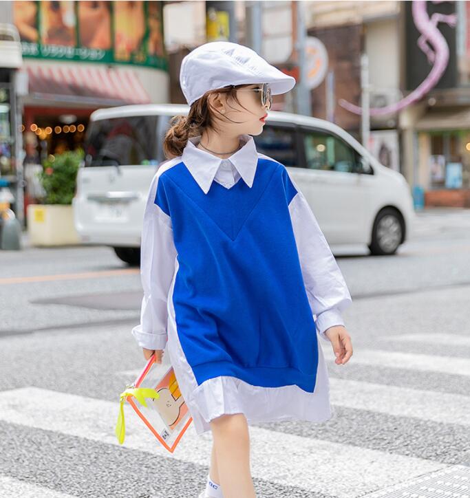 春秋新しい★女の子シャツ★子供長袖シャツ★ファッションオールマッチ★110-170