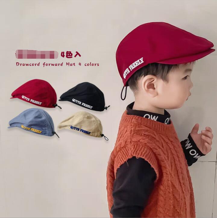 子供の帽子 春秋ハット おしゃれ 男女兼用可愛い★ひさしのついた帽子★ベレー帽