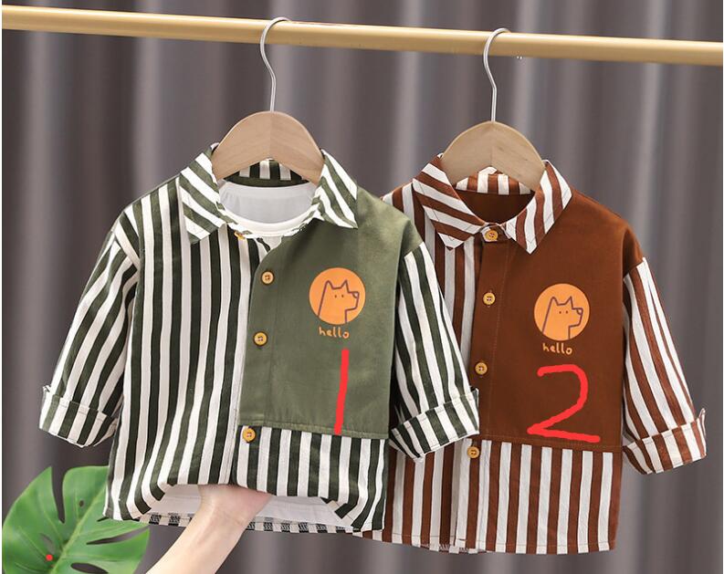 シャツ、子供シャツ、　韓国風、トップス、シャツ長袖、春着、春秋新作